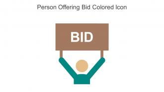 Person Offering Bid Colored Icon In Powerpoint Pptx Png And Editable Eps Format