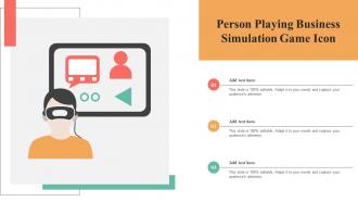 Person Playing Business Simulation Game Icon