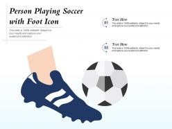 Person playing soccer with foot icon