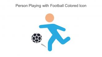 Person Playing With Football Colored Icon In Powerpoint Pptx Png And Editable Eps Format