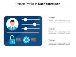 Person profile in dashboard icon