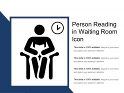 Person reading in waiting room icon