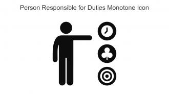 Person Responsible For Duties Monotone Icon In Powerpoint Pptx Png And Editable Eps Format