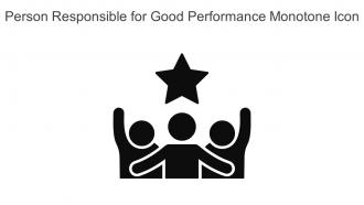 Person Responsible For Good Performance Monotone Icon In Powerpoint Pptx Png And Editable Eps Format