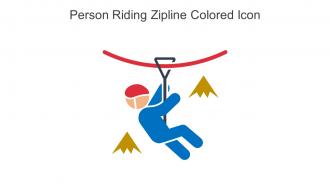 Person Riding Zipline Colored Icon In Powerpoint Pptx Png And Editable Eps Format