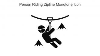 Person Riding Zipline Monotone Icon In Powerpoint Pptx Png And Editable Eps Format