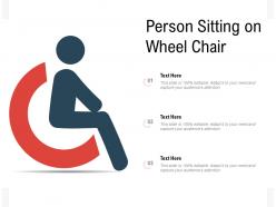 Person Sitting On Wheel Chair
