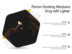 Person smoking marijuana drug with lighter