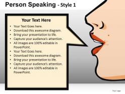Person speaking style 1 powerpoint presentation slides db