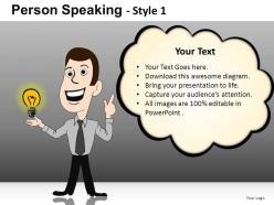 Person speaking style 1 powerpoint presentation slides db