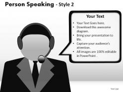 Person Speaking Style 2 Powerpoint Presentation Slides