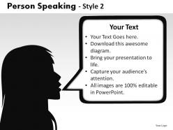 Person speaking style 2 powerpoint presentation slides