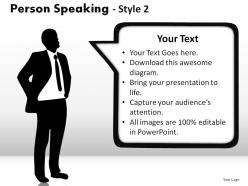 Person speaking style 2 powerpoint presentation slides