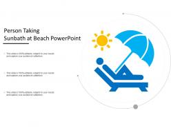 Person taking sunbath at beach powerpoint