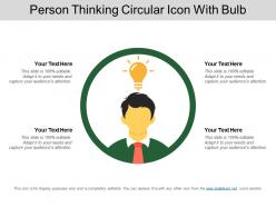 Person thinking circular icon with bulb