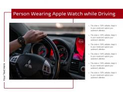 Person Wearing Apple Watch While Driving
