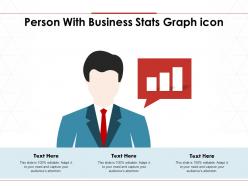 Person with business stats graph icon