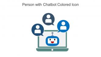 Person With Chatbot Colored Icon In Powerpoint Pptx Png And Editable Eps Format