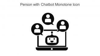 Person With Chatbot Monotone Icon In Powerpoint Pptx Png And Editable Eps Format