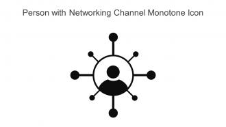 Person With Networking Channel Monotone Icon In Powerpoint Pptx Png And Editable Eps Format