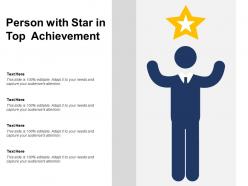 Person with star in top achievement