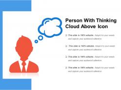 Person with thinking cloud above icon