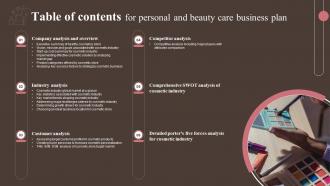 Personal And Beauty Care Business Plan Powerpoint Presentation Slides Captivating Slides