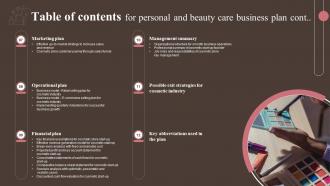 Personal And Beauty Care Business Plan Powerpoint Presentation Slides Aesthatic Slides