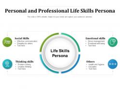 Personal and professional life skills persona