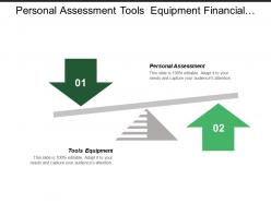 Personal assessment tools equipment financial projections customer value