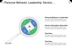 Personal behavior leadership service orientation execution strategic contribution