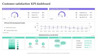 Personal Branding Guide For Influencers Customer Satisfaction Kpi Dashboard