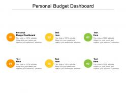 Personal budget dashboard ppt powerpoint presentation model picture cpb