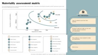 Personal Care Products Company Profile Materiality Assessment Matrix CP SS V
