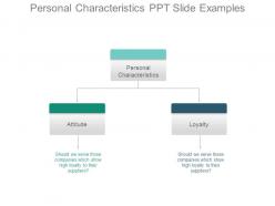 Personal characteristics ppt slide examples