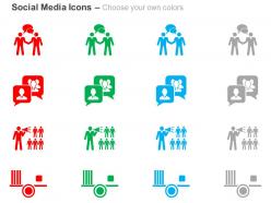 Personal chat leadership following group chat ppt icons graphics