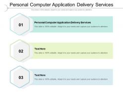 Personal computer application delivery services ppt visual aids slides cpb