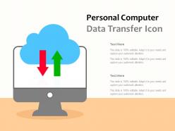 Personal computer data transfer icon