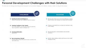 Personal development challenges solutions employee professional growth ppt themes