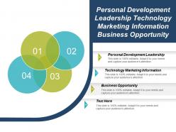 Personal development leadership technology marketing information business opportunity cpb