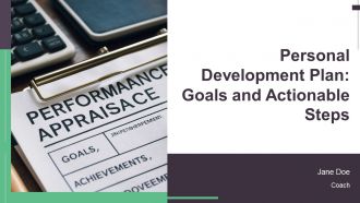 Personal Development Plan Goals And Actionable Steps PPT Sample AT