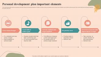 Personal Development Plan Important Elements