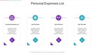 Personal Expenses List In Powerpoint And Google Slides Cpb