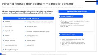 Personal Finance Management Comprehensive Guide For Mobile Banking Fin SS V