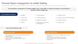Personal Finance Management Via Mobile Smartphone Banking For Transferring Funds Digitally Fin SS V