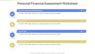 Personal Financial Assessment Worksheet In Powerpoint And Google Slides Cpb