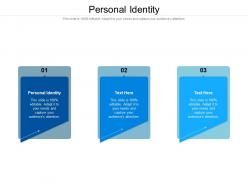 Personal identity ppt powerpoint presentation inspiration visual aids cpb