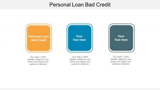 Personal loan bad credit ppt powerpoint presentation inspiration elements cpb