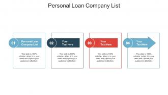Personal loan company list ppt powerpoint presentation summary background image cpb