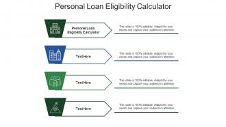 Personal loan eligibility calculator ppt powerpoint presentation outline professional cpb